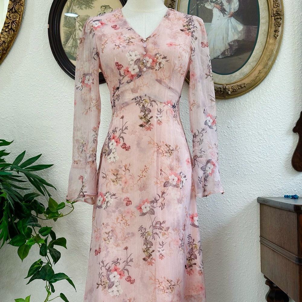 Floral Pink Dress - Picture 4 of 6